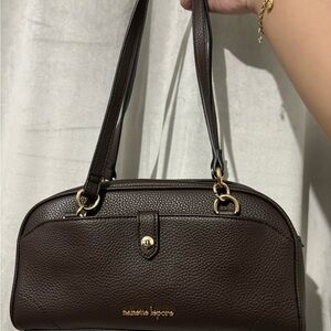 Women’s Nanette Lepore Dark Brown Leather Shoulder Bag